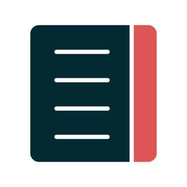 Kitap satırı simgesi, vektör çizim