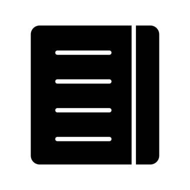 Kitap satırı simgesi, vektör çizim