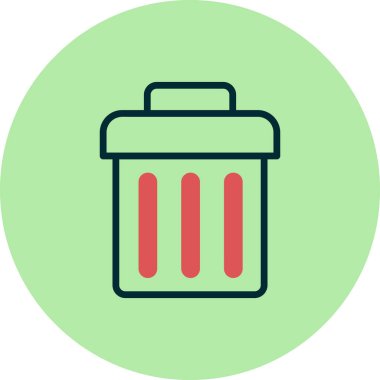 Çöp kutusu simgesi vektörü