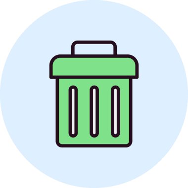 Çöp kutusu vektör illüstrasyonuName