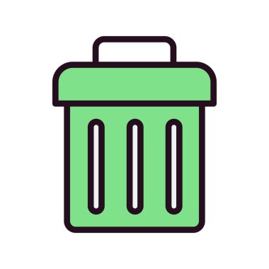 Çöp kutusu vektör illüstrasyonuName