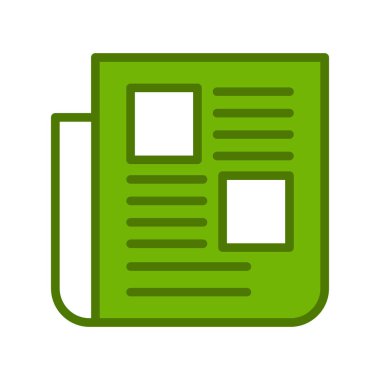Gazete web simgesi basit illüstrasyon