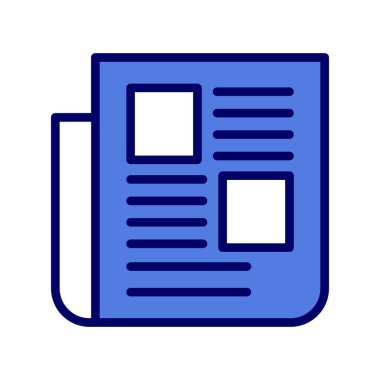 Gazete web simgesi basit illüstrasyon