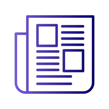 Gazete web simgesi basit illüstrasyon