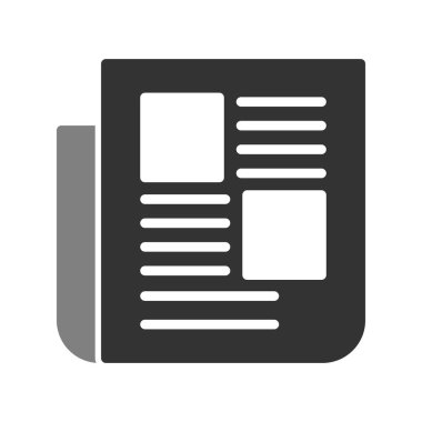 Gazete web simgesi basit illüstrasyon