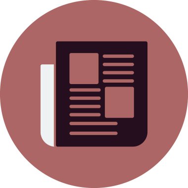 Gazete web simgesi basit illüstrasyon