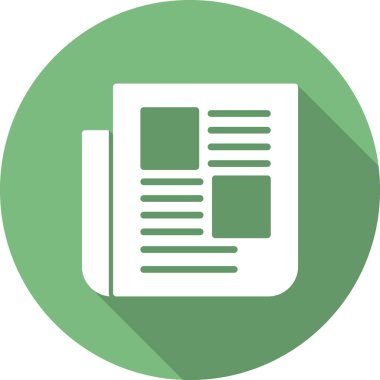 Gazete web simgesi basit illüstrasyon