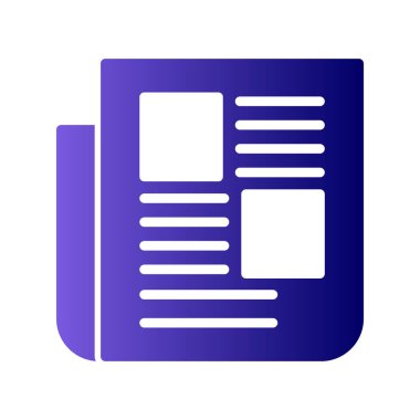Gazete web simgesi basit illüstrasyon
