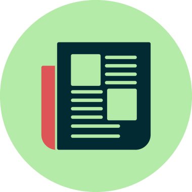 Gazete web simgesi basit illüstrasyon