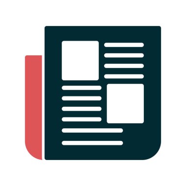 Gazete web simgesi basit illüstrasyon