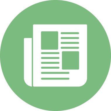 Gazete web simgesi basit illüstrasyon