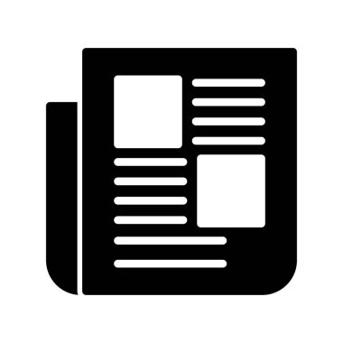 Gazete web simgesi basit illüstrasyon
