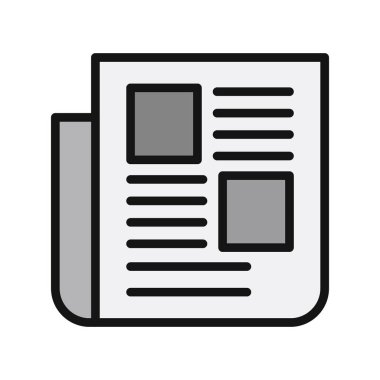 Gazete web simgesi basit illüstrasyon