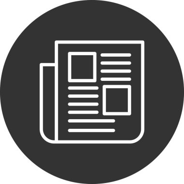 Gazete web simgesi basit illüstrasyon
