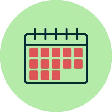 Zaman çizelgesi takviminin vektör düz çizimi 