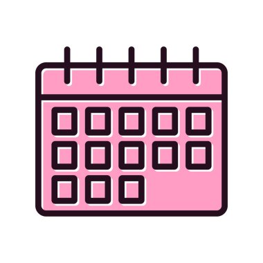 Zaman çizelgesi takviminin vektör düz çizimi 