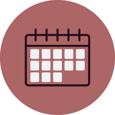 Zaman çizelgesi takviminin vektör düz çizimi 