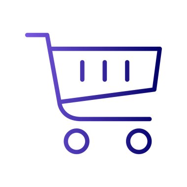 Alışveriş arabası simgesi vektör illüstrasyon grafik tasarımı