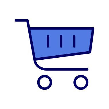 Alışveriş arabası simgesi vektör illüstrasyon grafik tasarımı