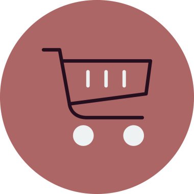 Alışveriş arabası simgesi vektör illüstrasyon grafik tasarımı