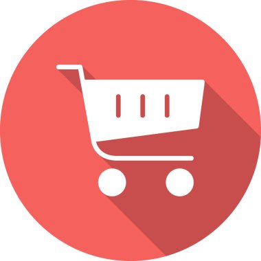 Alışveriş arabası simgesi vektör illüstrasyon grafik tasarımı