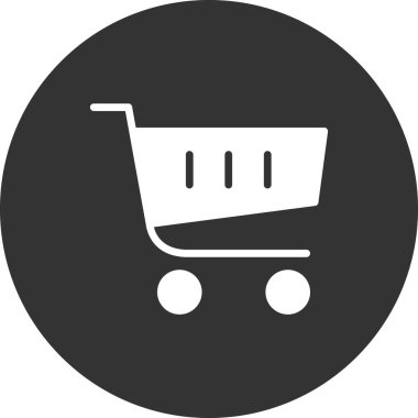 Alışveriş arabası simgesi vektör illüstrasyon grafik tasarımı