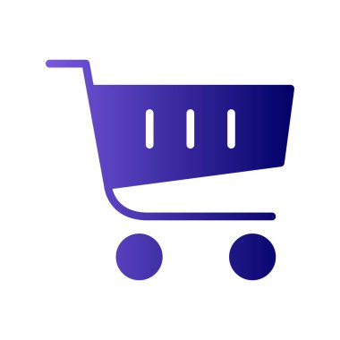 Alışveriş arabası simgesi vektör illüstrasyon grafik tasarımı