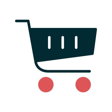 Alışveriş arabası simgesi vektör illüstrasyon grafik tasarımı