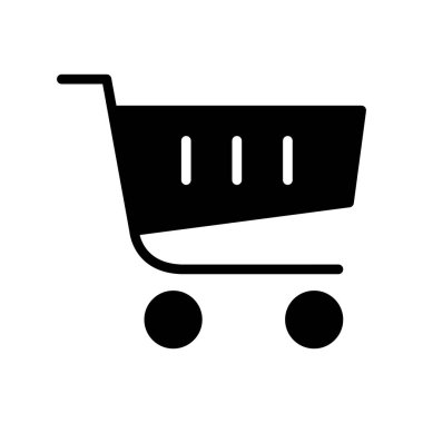 Alışveriş arabası simgesi vektör illüstrasyon grafik tasarımı