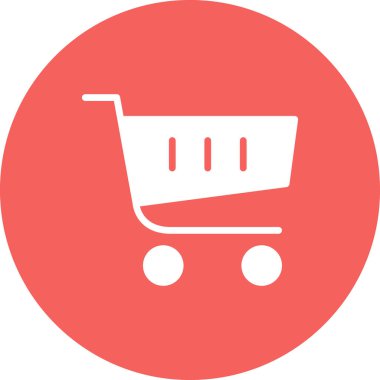 Alışveriş arabası simgesi vektör illüstrasyon grafik tasarımı