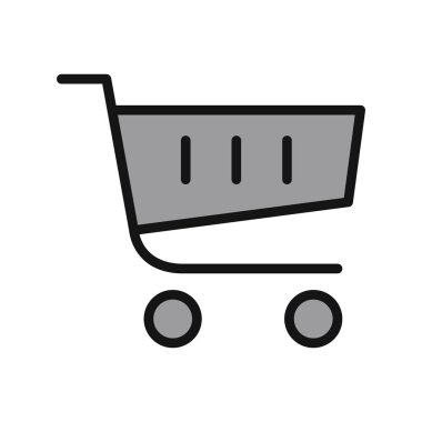 Alışveriş arabası simgesi vektör illüstrasyon grafik tasarımı