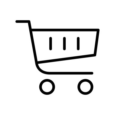 Alışveriş arabası simgesi vektör illüstrasyon grafik tasarımı