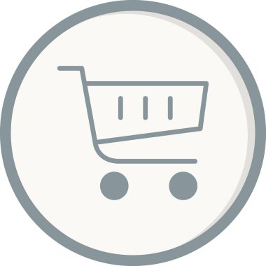 Alışveriş arabası simgesi vektör illüstrasyon grafik tasarımı