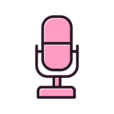 mikrofon simgesi vektör illüstrasyonu 