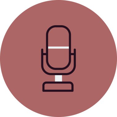 mikrofon simgesi vektör illüstrasyonu 