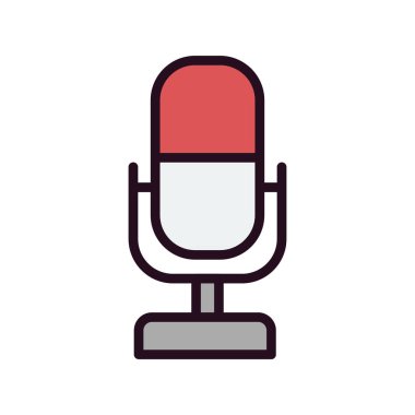 mikrofon simgesi vektör illüstrasyonu 