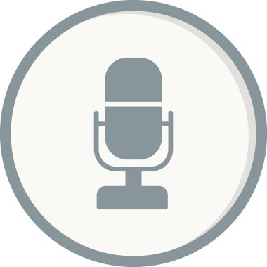 mikrofon simgesi vektör illüstrasyonu 