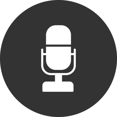 mikrofon simgesi vektör illüstrasyonu 