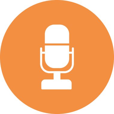 mikrofon simgesi vektör illüstrasyonu 