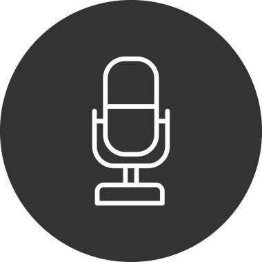 mikrofon simgesi vektör illüstrasyonu 