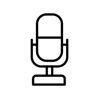 mikrofon simgesi vektör illüstrasyonu 