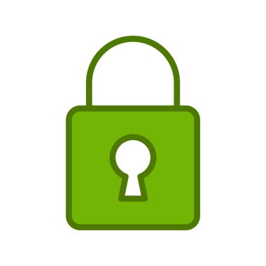 asma kilit ikon vektör çizimi 