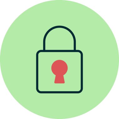 asma kilit ikon vektör çizimi 