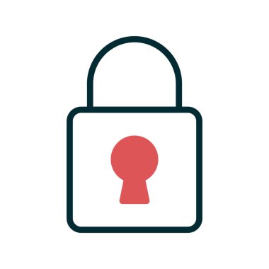 asma kilit ikon vektör çizimi 