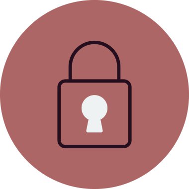 asma kilit ikon vektör çizimi 