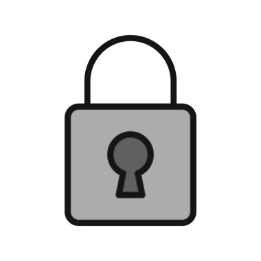 asma kilit ikon vektör çizimi 