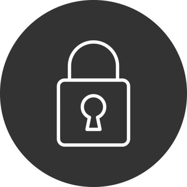 asma kilit ikon vektör çizimi 