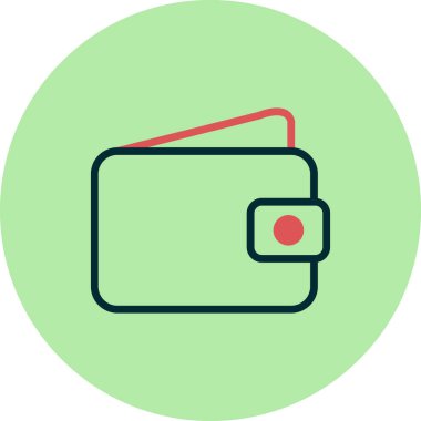 cüzdan web simgesi basit illüstrasyon