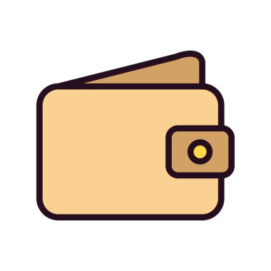 cüzdan web simgesi basit illüstrasyon