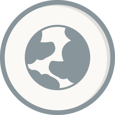 Gezegen Dünya ikon vektör illüstrasyonu